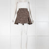 Pinko Brown Boucle Peplum Skirt