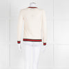 Gucci Cream Wool Knit Top With Red Trim