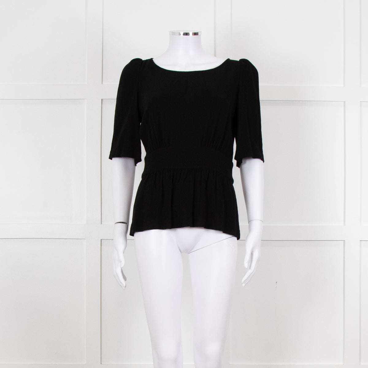 Ba&sh Black Gathered Waist Top