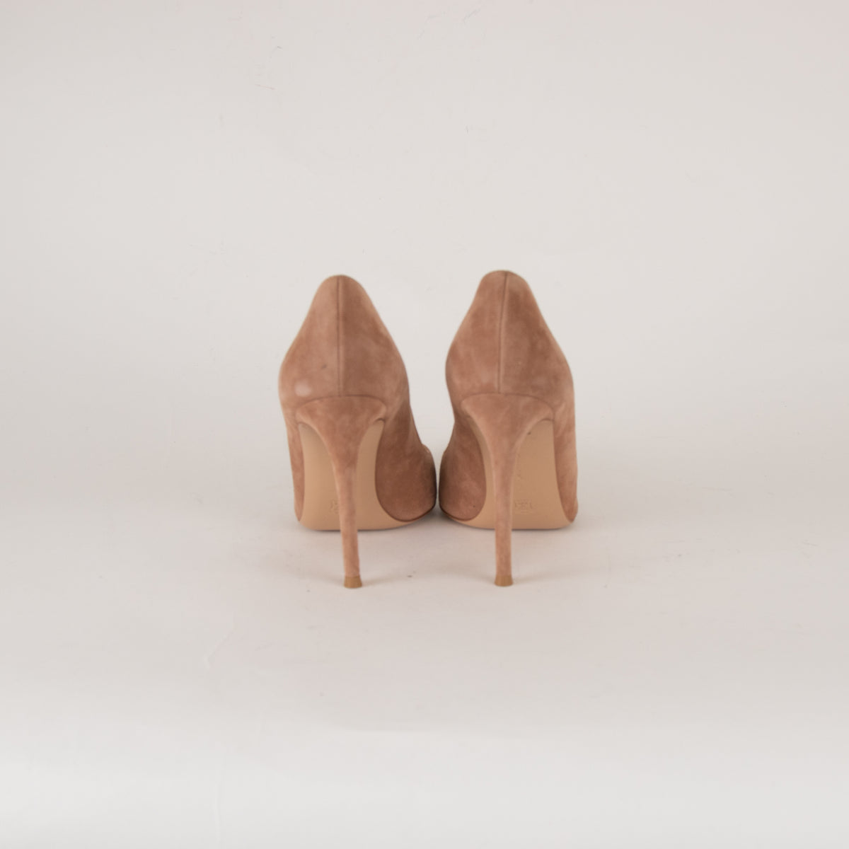 Gianvito Rossi Taupe Suede 100mm High Court Shoes