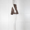 Pinko Brown Boucle Peplum Skirt