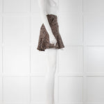 Pinko Brown Boucle Peplum Skirt