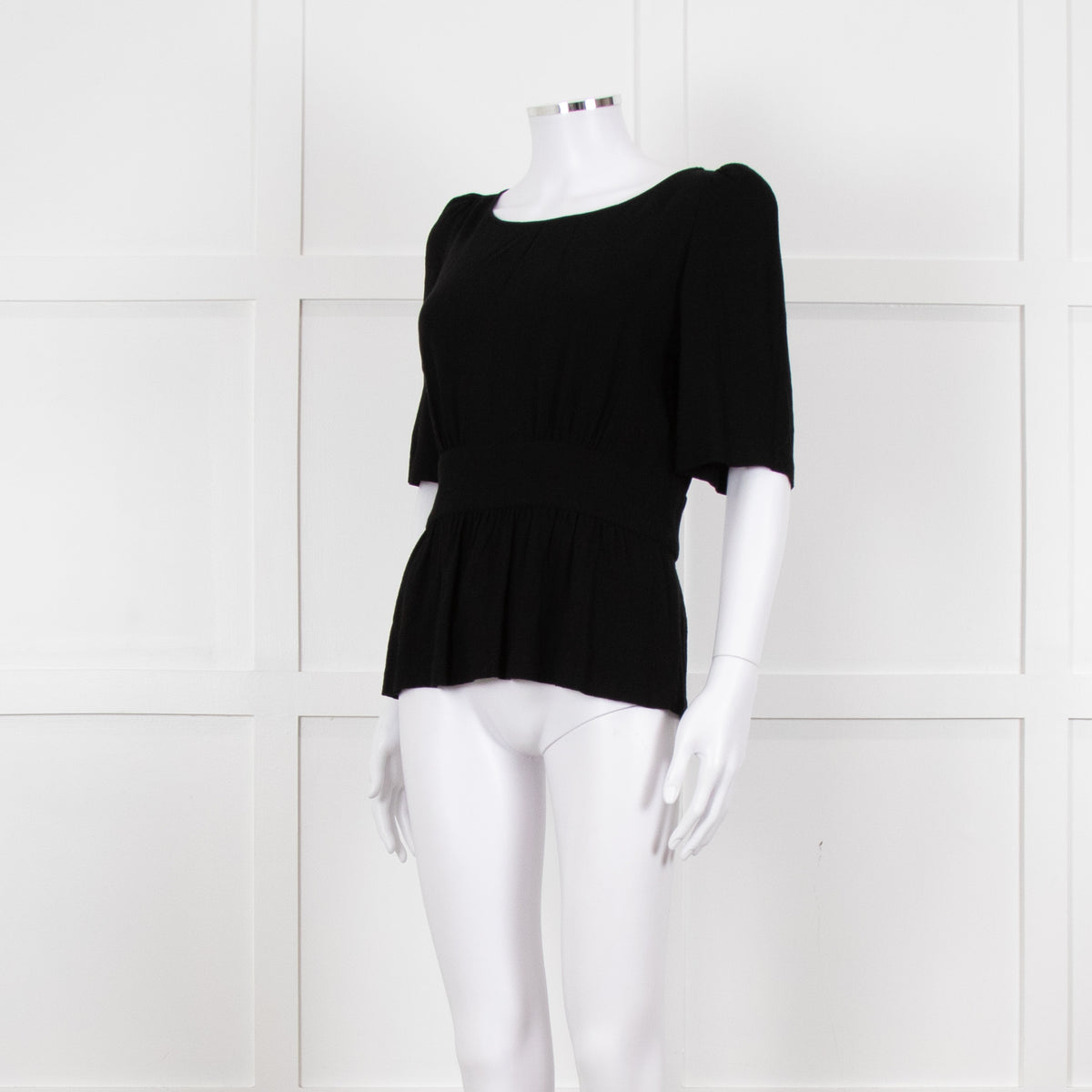 Ba&sh Black Gathered Waist Top
