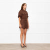 Brusnika Brown Linen Playsuit
