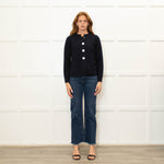 Daniel & Mayer Navy Short Cardigan Mother Of Pearl Buttons