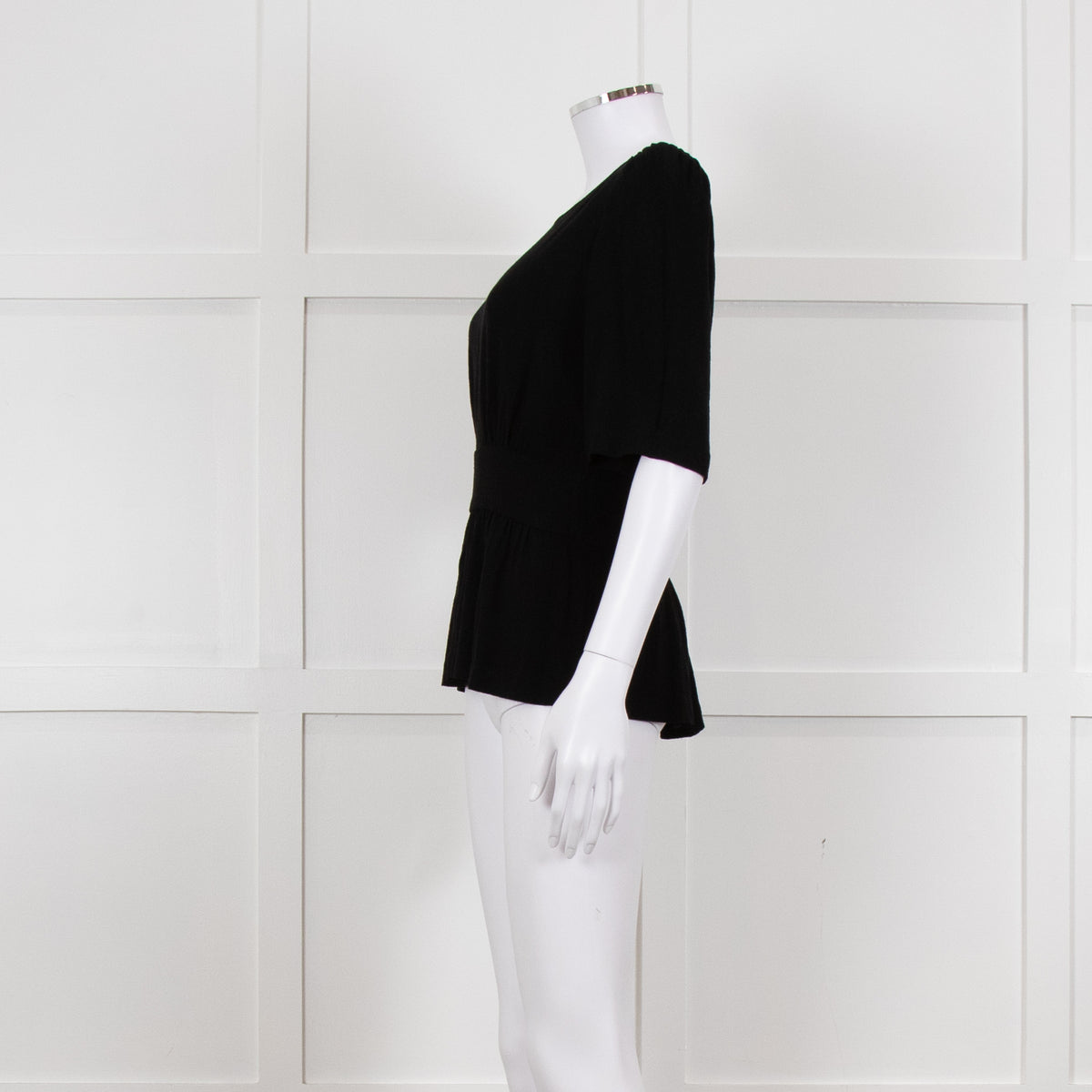 Ba&sh Black Gathered Waist Top