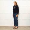 Daniel & Mayer Navy Short Cardigan Mother Of Pearl Buttons