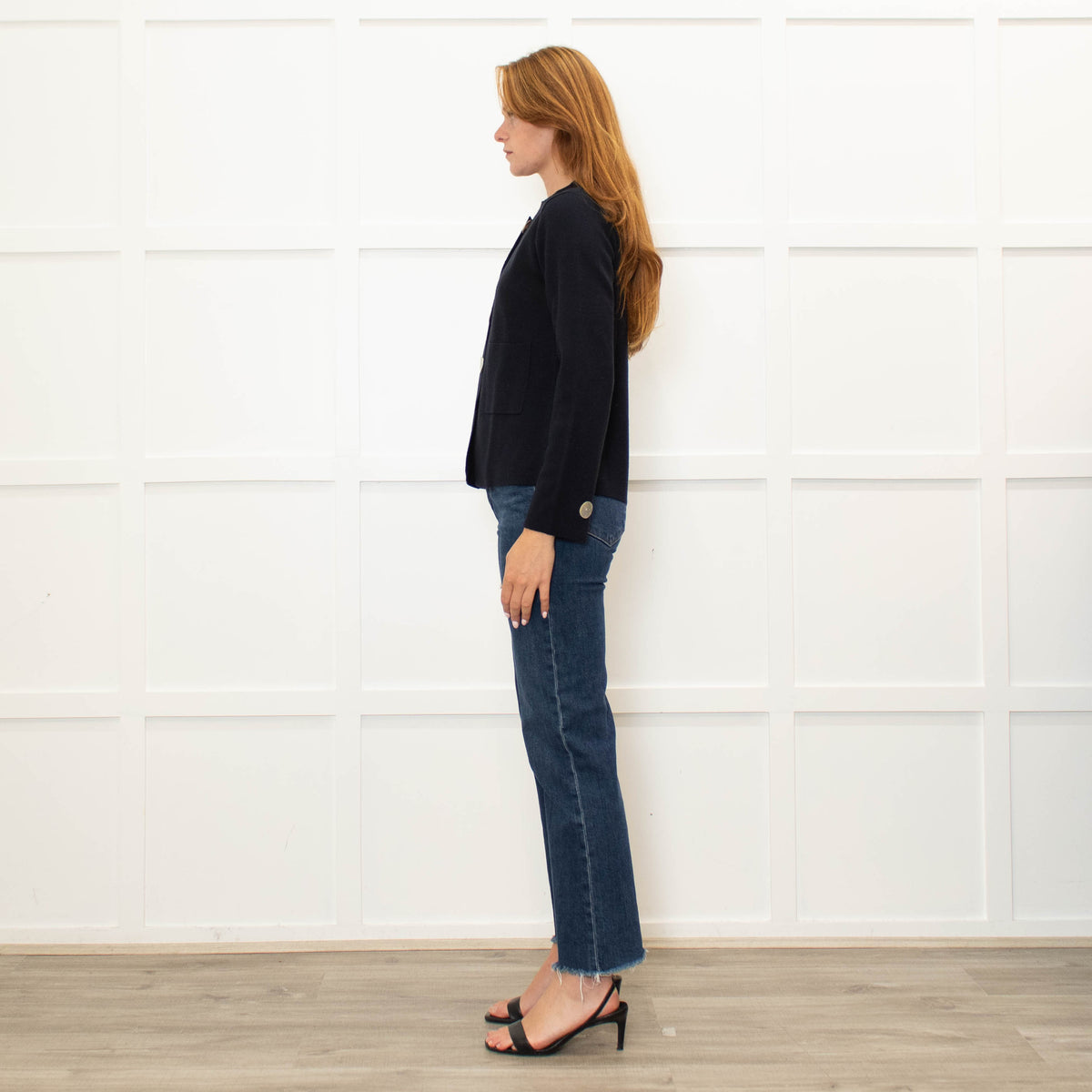 Daniel & Mayer Navy Short Cardigan Mother Of Pearl Buttons