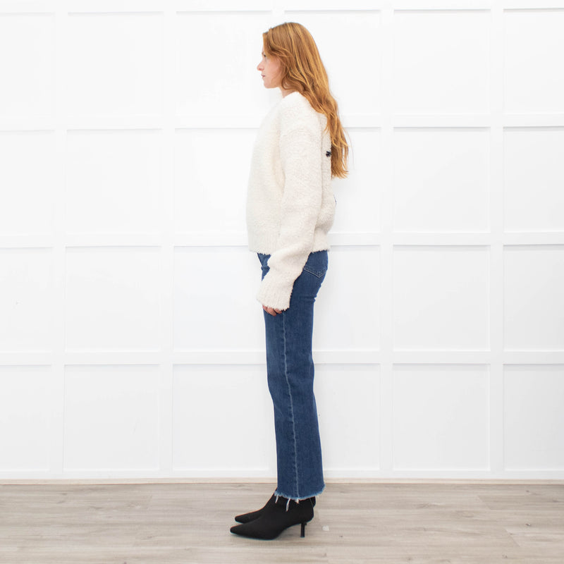 Christian Dior Cream 'J'Adior' Fluffy Jumper