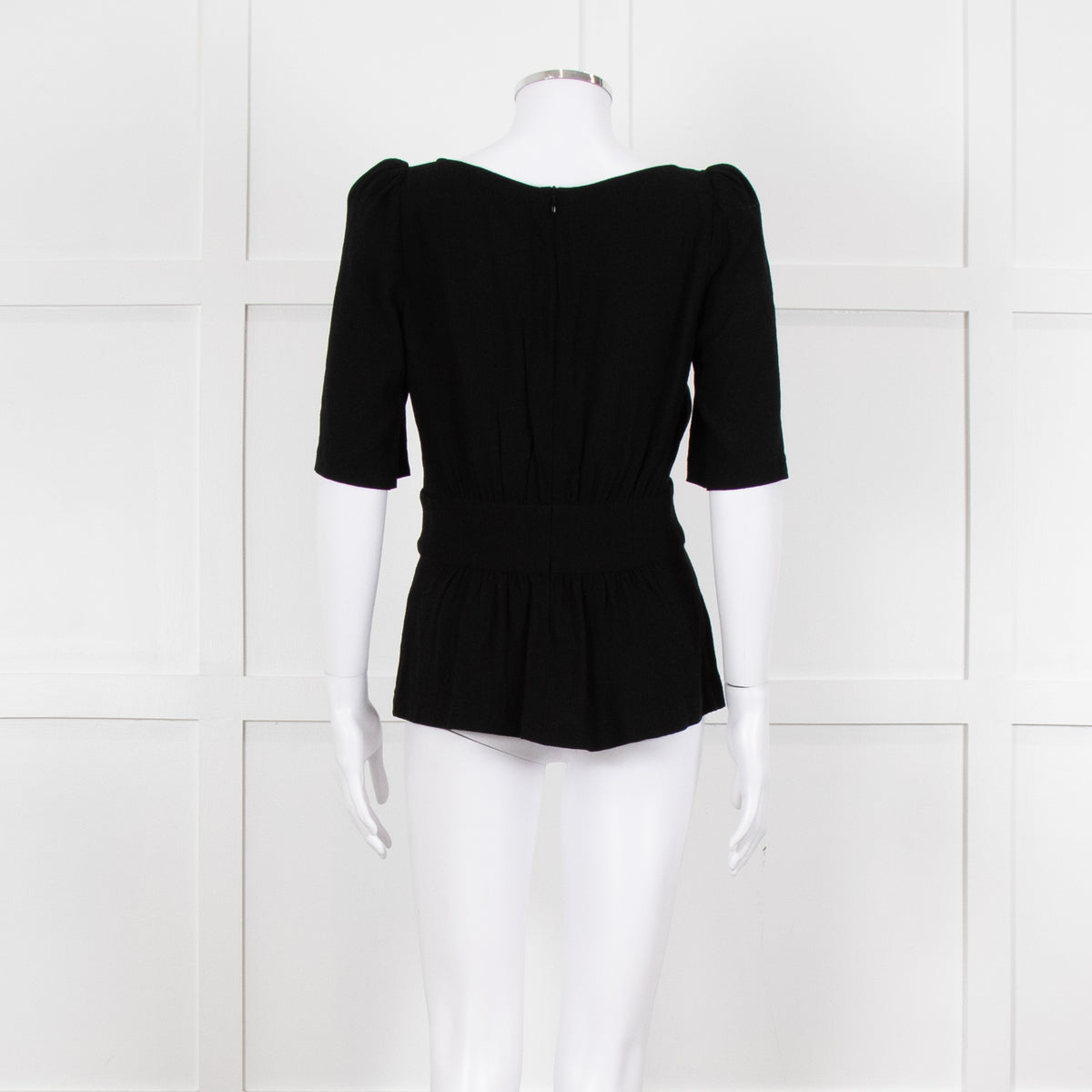 Ba&sh Black Gathered Waist Top