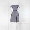 Carolina Herrera Navy White Bow Sleeve Detail Dress