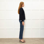Daniel & Mayer Navy Short Cardigan Mother Of Pearl Buttons
