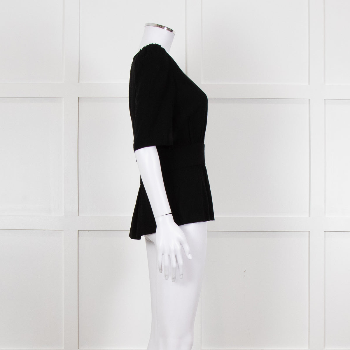 Ba&sh Black Gathered Waist Top