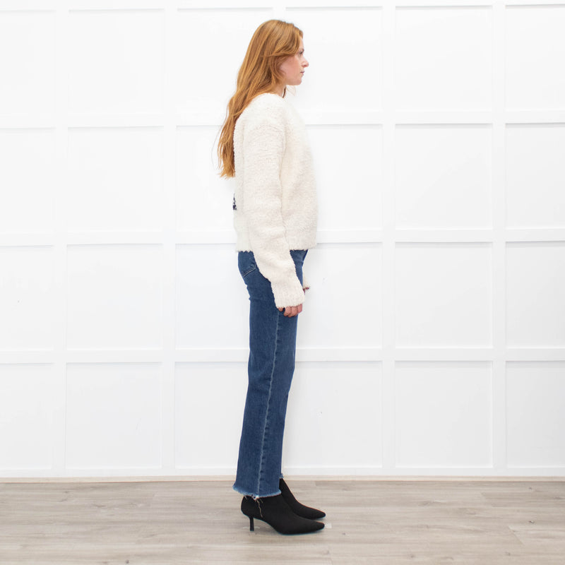 Christian Dior Cream 'J'Adior' Fluffy Jumper