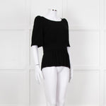 Ba&sh Black Gathered Waist Top