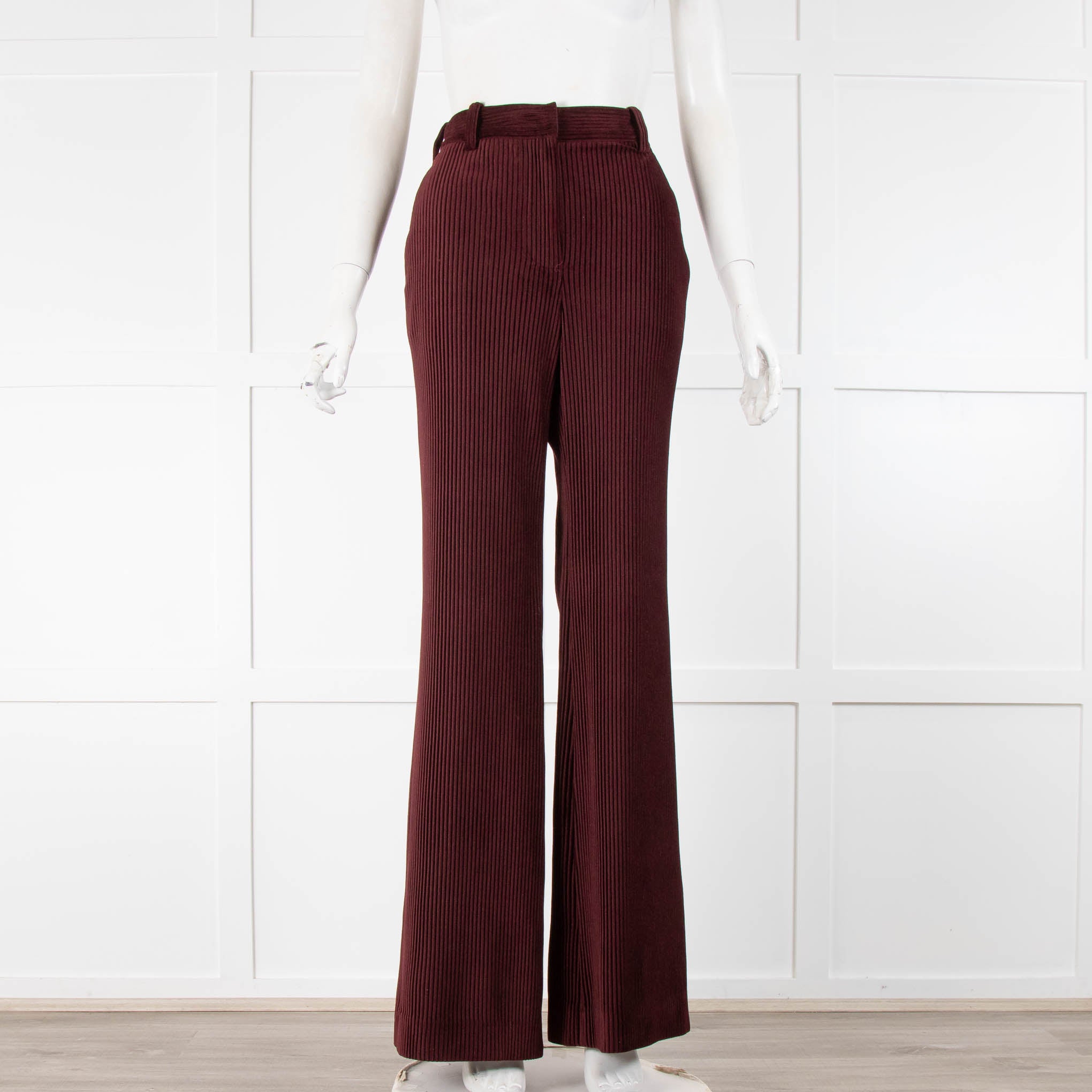 Acne Studios Burgundy Corduroy Flare Trousers – Phoenix Style