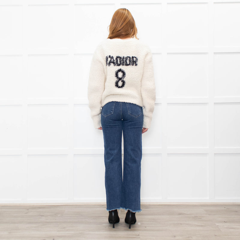 Christian Dior Cream 'J'Adior' Fluffy Jumper