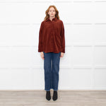 Me+Em Brown Oversized Cord Shacket