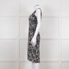 Dolce & Gabbana Black White Flower Print Sleeveless Knee Length Dress