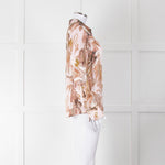 Mos Mosh Pink & Brown Patterned Blouse