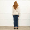 Fabiana Filippi Cream V-Neck Front Pocket Sweater