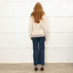 Fabiana Filippi Cream V-Neck Front Pocket Sweater
