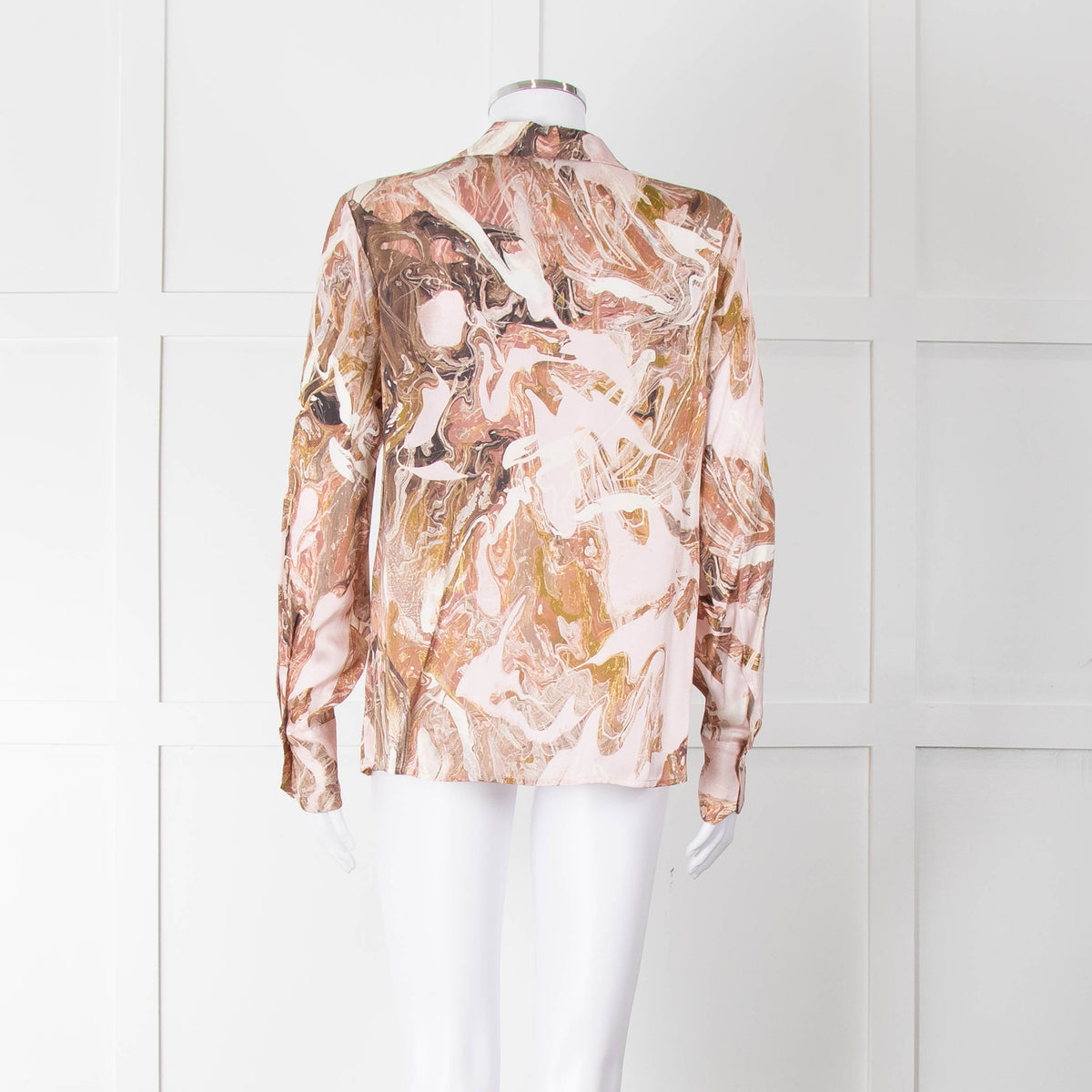 Mos Mosh Pink & Brown Patterned Blouse