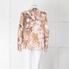 Mos Mosh Pink & Brown Patterned Blouse