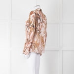 Mos Mosh Pink & Brown Patterned Blouse