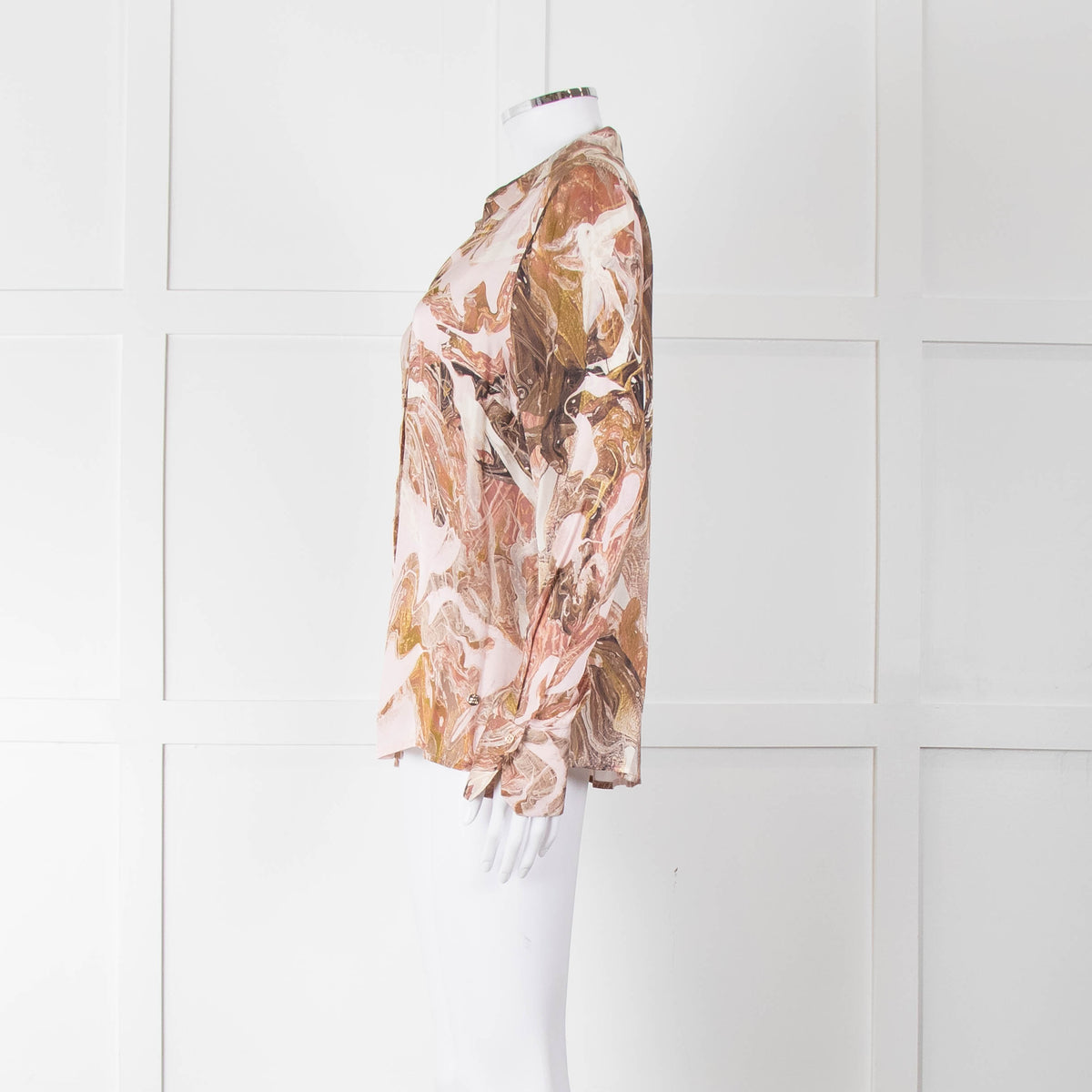 Mos Mosh Pink & Brown Patterned Blouse