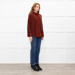 Me+Em Brown Oversized Cord Shacket