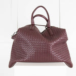 Bottega Veneta Burgundy Intrecciato Leather Convertible Large Bag