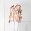 Mos Mosh Pink & Brown Patterned Blouse