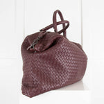 Bottega Veneta Burgundy Intrecciato Leather Convertible Large Bag