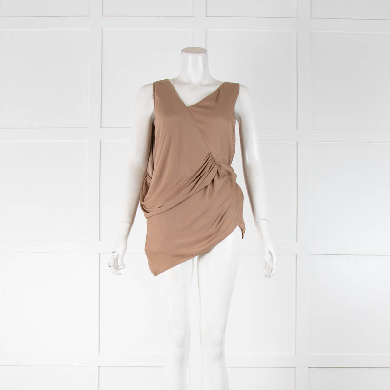 Helmut Lang Asymmetric Beige Top