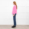 Cocoa Cashmere Pink Cashmere Jumper With Sparkle Stripe