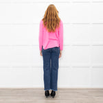 Cocoa Cashmere Pink Cashmere Jumper With Sparkle Stripe