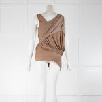 Helmut Lang Asymmetric Beige Top