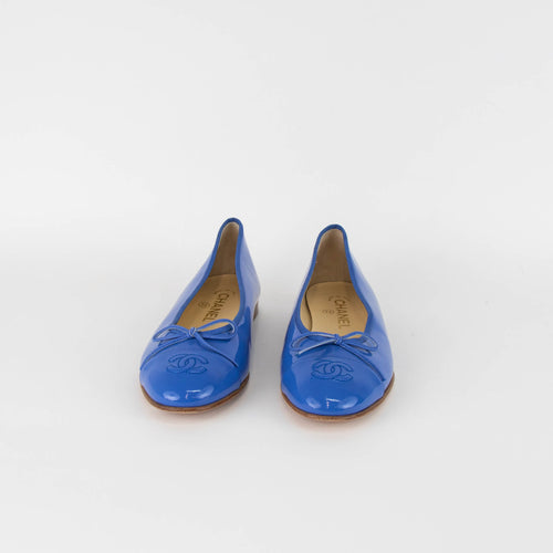 Chanel Lilac Patent Ballerina Pumps