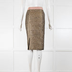 Malene Birger Gold Shimmer Pencil Skirt