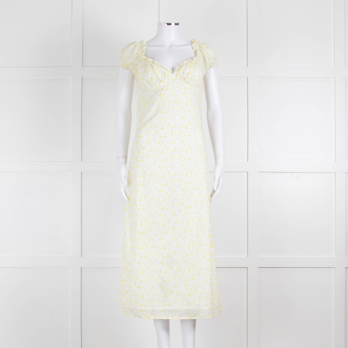 Amy Jane London Yellow Daphne Ditsy Floral Dress