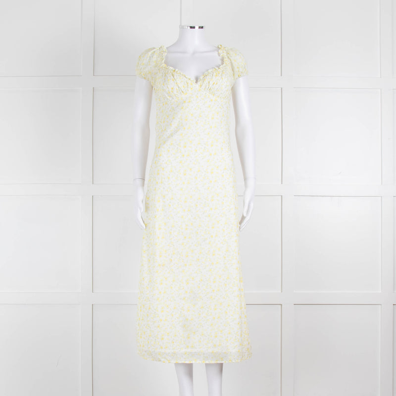 Amy Jane London Yellow Daphne Ditsy Floral Dress