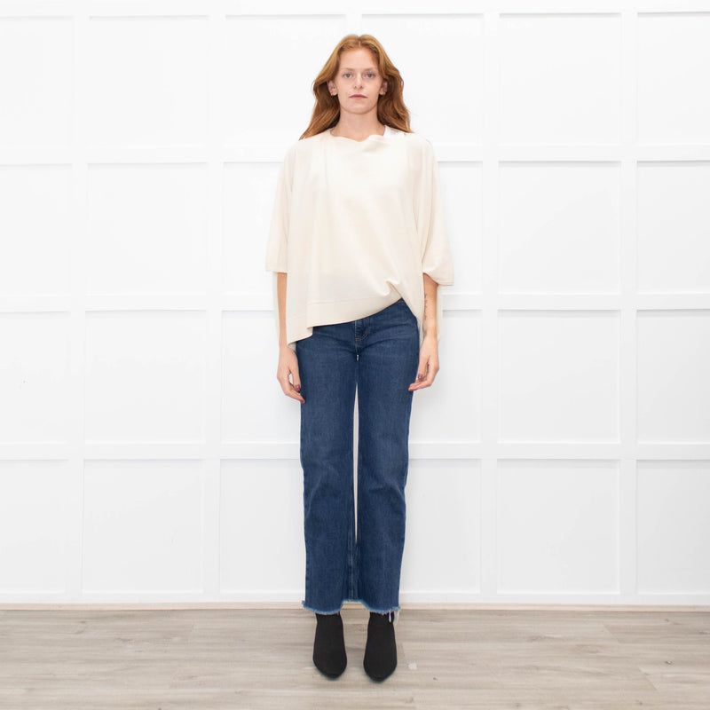 Hotel Particulier Cream Cashmere Poncho Style Jumper