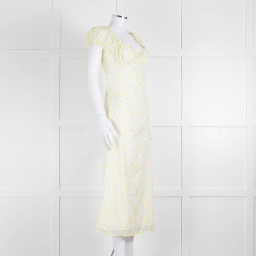 Amy Jane London Yellow Daphne Ditsy Floral Dress