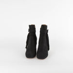 Aquazzura Black Suede Tassel Detail Ankle Boots