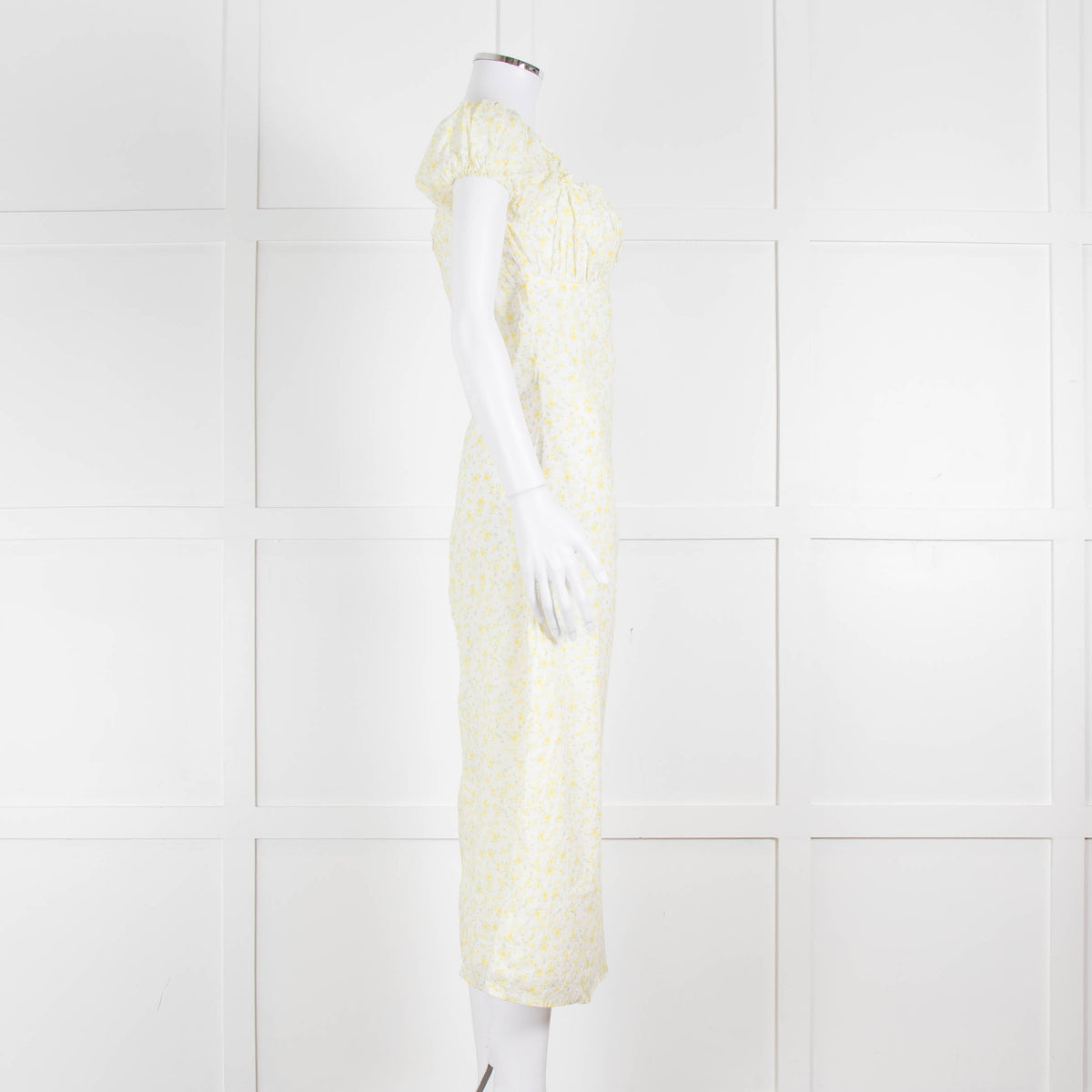 Amy Jane London Yellow Daphne Ditsy Floral Dress
