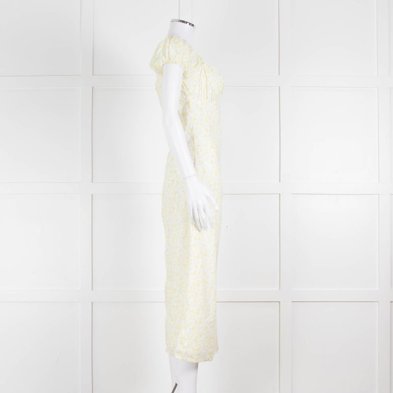 Amy Jane London Yellow Daphne Ditsy Floral Dress
