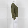 Iris Khaki Cotton Cable Knit Sweater