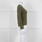 Iris Khaki Cotton Cable Knit Sweater