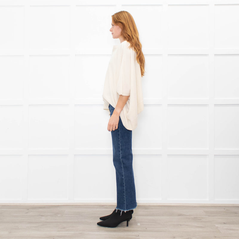 Hotel Particulier Cream Cashmere Poncho Style Jumper